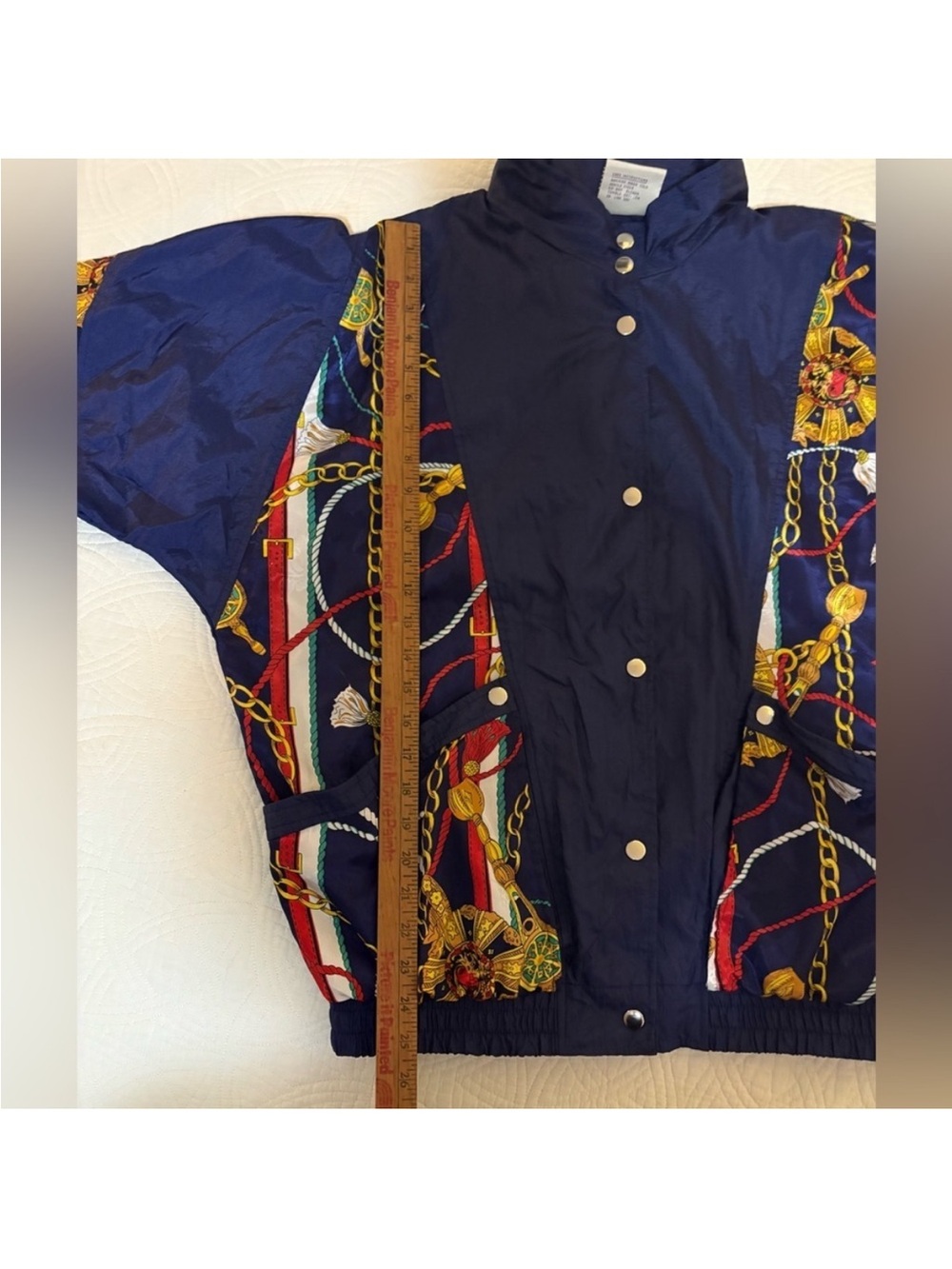Vintage 1990s Windbreaker Nylon Navy Jacket Medium - Picture 11 of 11